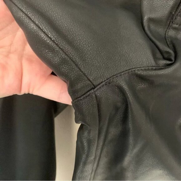 Zara Faux Leather High Waisted Pants Black M - Picture 12 of 15